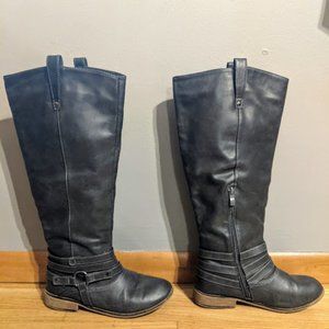 Extra wide calf knee high boots